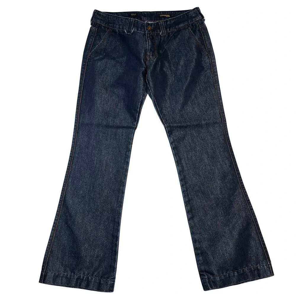 Express Stella Boot‎ Leg Cut Jeans Dark Wash Women's Flared Denim - Size 10